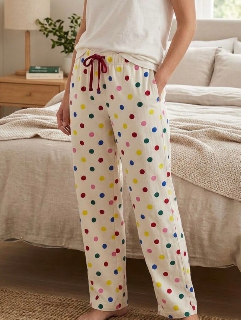Old Navy Pj Pajama Pants Size S Small Jogging Polka Dot Loungewear Joggers